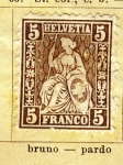 Sellos del Mundo : Europa : Suiza : Helvetia Ed 1862