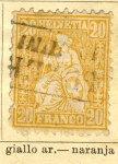 Stamps Europe - Switzerland -  Helvetia Ed 1862