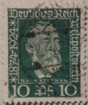 Stamps Germany -  h.von stethan deutfches reich 1874- 1924