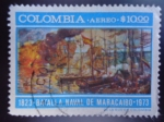 Stamps Colombia -  Batalla Naval de Maracaibo - 150° aniversarios, 1823-1973