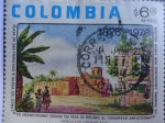 Sellos de America - Colombia -  Plaza de Sn. Fco. e Iglesia del Convenbo,donde en 1826 se reunió  el Congreso Anfictionico de Panamá