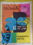 Stamps Colombia -  II Bienal  de Arte - Medellín 1970 - Emblema.