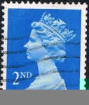 Stamps United Kingdom -  ISABEL II TIPO MACHIN 22/08/89. DENT 3 LADOS 14 3/4 X 14 1/4 M 1216 CDu