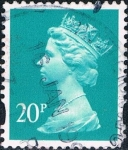 Stamps United Kingdom -  ISABEL II TIPO MACHIN 14/12/93 DENT SINCOPADO 14 3/4 X 14 1/4. M 1164CS