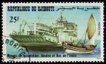 Stamps Djibouti -  Moyens de Locomotion.Boutre et bac de L`Unité.