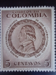 Stamps Colombia -  Primer Centenbario de la muerte de José Eusebio Caro  (1835-1935)
