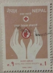 Stamps Nepal -  nepal red cross societi 1988