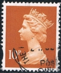 Stamps United Kingdom -  ISABEL II TIPO MACHIN 08/06/93 DENT 14 3/4 X 14 1/4 SINCOPADO M 1283CS
