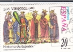 Stamps Spain -  Historia de España  - LOS VISIGODOS (415)       (J)