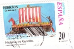 Stamps Spain -  Historia de España  -LOS FENICIOS (1100 a.c.)        (J)