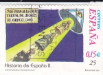 Stamps Spain -  Historia de España  -SAN JUAN DE LA CRUZ,TERESA DE JESÚS y EL GRECO (1580)      (J)