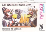 Stamps Spain -  Historia de España  -LAS NAVAS DE TOLOSA  (1212)     (J)