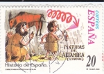 Stamps Spain -  Historia de España  -PINTURAS DE ALTAMIRA  (12.000 a.c.)      (J)