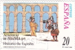 Stamps Spain -  Historia de España  -ACUEDUCTO DE SEGOVIA (50)      (J)