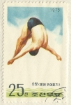Stamps North Korea -  SALTO DE TRAMPOLIN