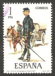 Stamps Spain -  2423 - Uniforme de Oficial de Administración, Militar de 1875