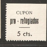 Stamps : Europe : Spain :  CUPON PRO REFUGIADOS