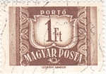 Stamps Hungary -  CIFRAS  Y CORNETA DE CORREOS