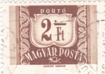 Stamps : Europe : Hungary :  CIFRAS  Y CORNETA DE CORREOS