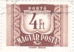Stamps Hungary -  CIFRAS  Y CORNETA DE CORREOS