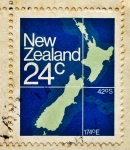 Stamps New Zealand -  Mapa