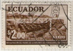 Sellos de America - Ecuador -  3 Inauguración puente