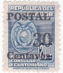 Sellos de America - Ecuador -  Servicio Consular Ecuatoriano