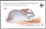 Stamps Chile -  CHINCHILLA - ANIMALES EN PELIGRO DE EXTINCION