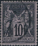 Stamps Europe - France -  GRUPO ALEGÓRICO PAZ Y COMERCIO TIPO SAGE 1877-80. Y&T Nº 89