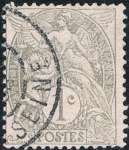 Stamps France -  ALEGORÍA DE LA REPÚBLICA TIPO BLANC 1900-24. Y&T Nº 107