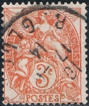 Stamps : Europe : France :  ALEGORÍA DE LA REPÚBLICA TIPO BLANC 1900-24. Y&T Nº 109