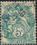 Stamps France -  ALEGORÍA DE LA REPÚBLICA TIPO BLANC 1900-24. Y&T Nº 111a