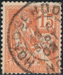 Stamps : Europe : France :  LOS DERECHOS DEL HOMBRE. TIPO MOUCHON 1900-01. Y&T Nº 117
