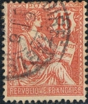 Stamps France -  LOS DERECHOS DEL HOMBRE. TIPO MOUCHON 1902. Y&T Nº 125