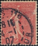 Stamps France -  SEMBRADORA FONDO DE LÍNEAS 1903-24 Y&T Nº 129c