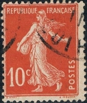 Stamps : Europe : France :  SEMBRADORA. FONDO LLENO 1907-20 Y&T Nº 138b