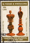 Sellos del Mundo : Africa : Santo_Tom�_y_Principe : Campeonato Mundial de Xadrez 1981