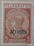 Sellos de Europa - Portugal -  telegrafos azores republica 1914