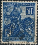 Stamps : Europe : France :  5º CENT. DE LA LIBERACIÓN DE ORLEANS POR JUANA DE ARCO. Y&T Nº 257