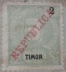 Stamps Portugal -  timor correios  republica 1914