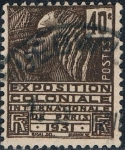 Stamps : Europe : France :  EXPOSICIÓN COLONIAL INTERNACIONAL DE PARIS. MUJER FACHI. Y&T Nº 271