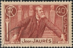Stamps France -  22º ANIV. DE LA MUERTE DE JEAN JAURÉS. Y&T Nº 318
