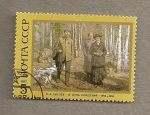 Stamps Russia -  Paseo por el bosque