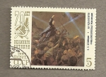 Stamps Russia -  70 Aniv Lenin arengando masas por Kuznetsov