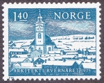 Stamps : Europe : Norway :  NORUEGA -  Ciudad Minera de Røros y la Circunferencia