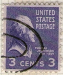 Stamps : America : United_States :  7 Thomas Jefferson