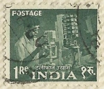 Stamps India -  HOMBRE TRABAJANDO
