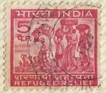 Stamps India -  ASISTENCIA A LOS REFUGIOS