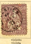 Stamps : Europe : Switzerland :  Helvetia Ed 1867