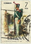 Stamps Spain -  SOLDADO DE ARTILLERIA